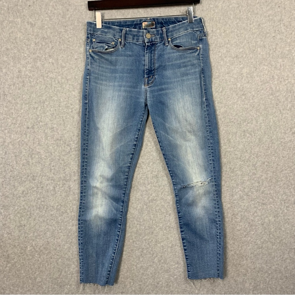 Mother Jeans Womens Size 30x23.5 Cropped Distressed **FAIR ** READ DESCRIPTION